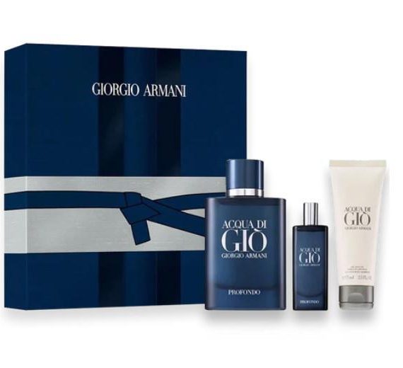 Giorgio Armani Acqua Di Gio Profondo EDP 2.5 fl.oz. 3 Pieces Fragrance Gift Set for Men